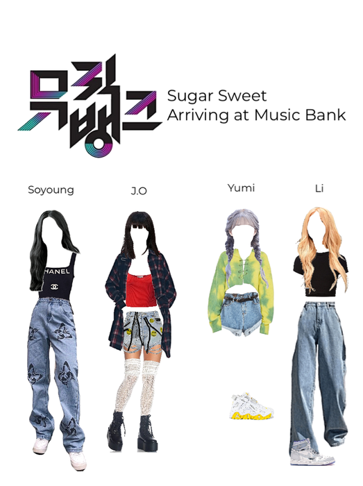 Sugar Sweet Arriving at Music Bank