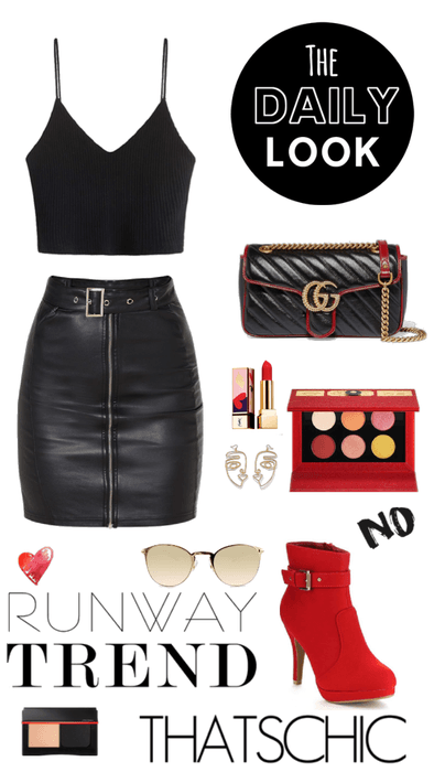 Black and red chic & stylish combo