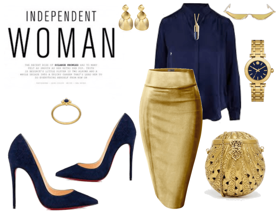navy and gold