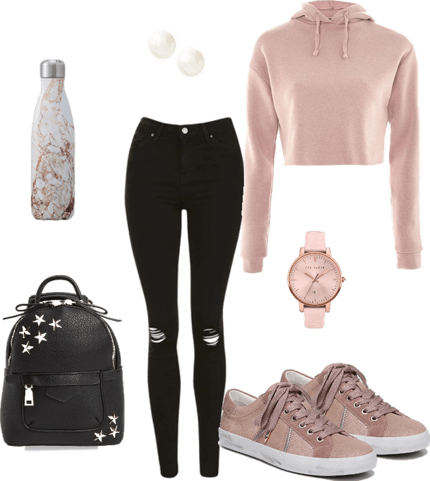 Pink and Casual School Outfit (Affordable)