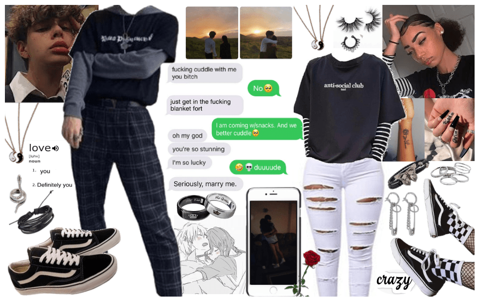 Grunge swirl couples outfit🤟🏼☣️👽