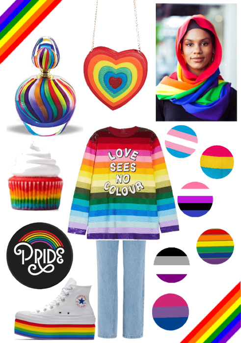 LGBTQ+ Rainbow Hijabi Outfit