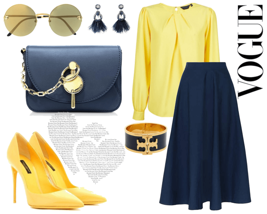 navy and yelow