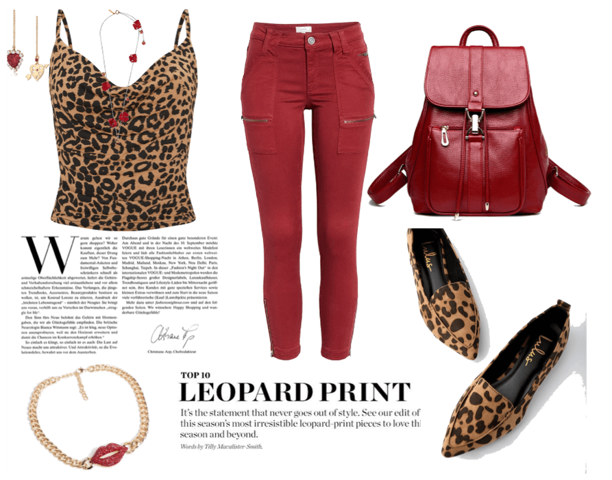 Red and leopard print