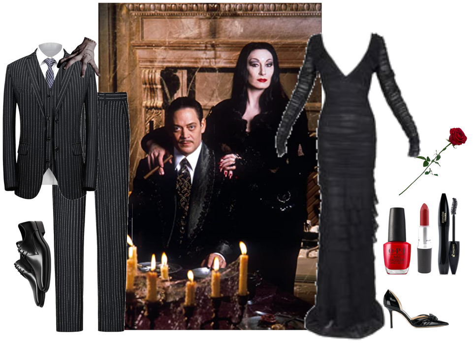 Morticia and Gomez Addams Halloween Costume