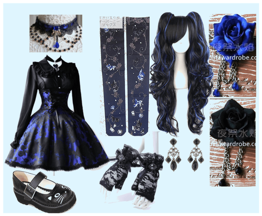 Black & Blue Gothic Lolita