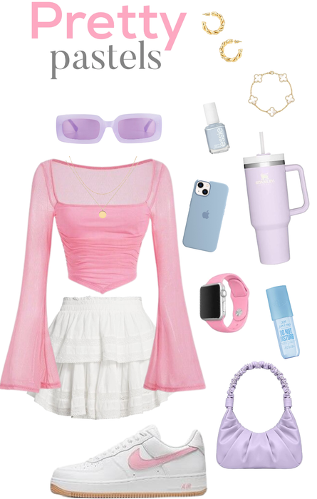 preppy pastel outfit