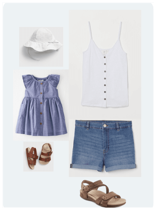 White and Jeans for Summer - Mommy and Me