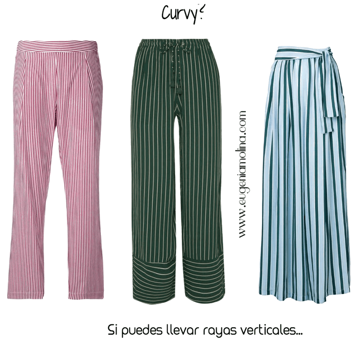 Curvy stripes pants