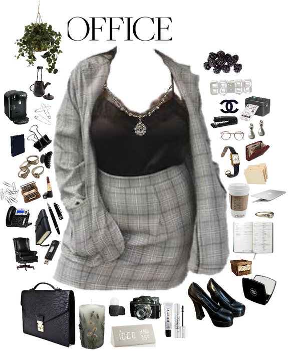 plaid office outfit