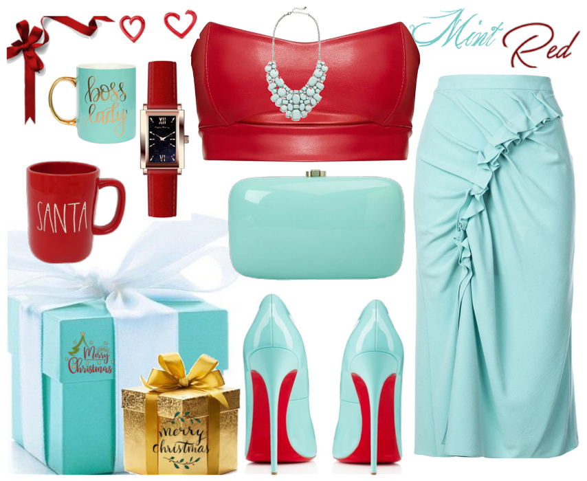 red and mint gift