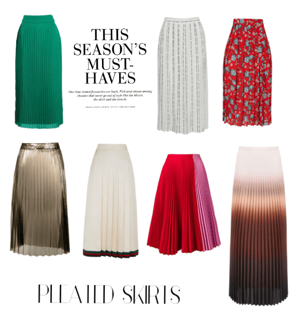 Pleated skirts