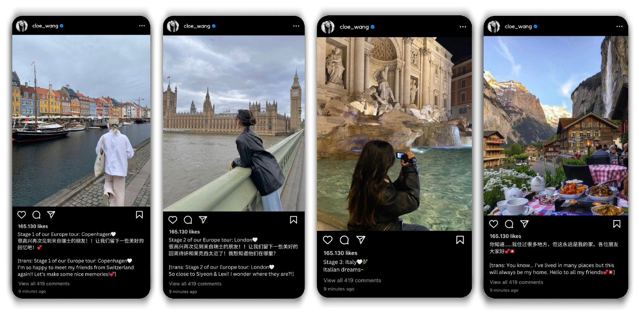 Mei Zhen Vacation Instagram