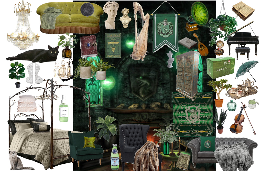 Slytherin Common Room and Dorms