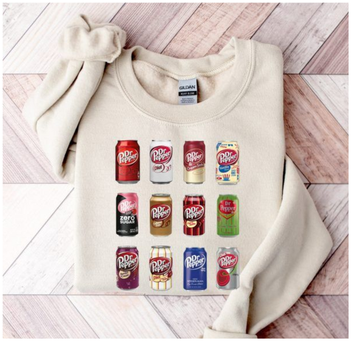 Dr Pepper Cans Sweatshirt and Hoodie