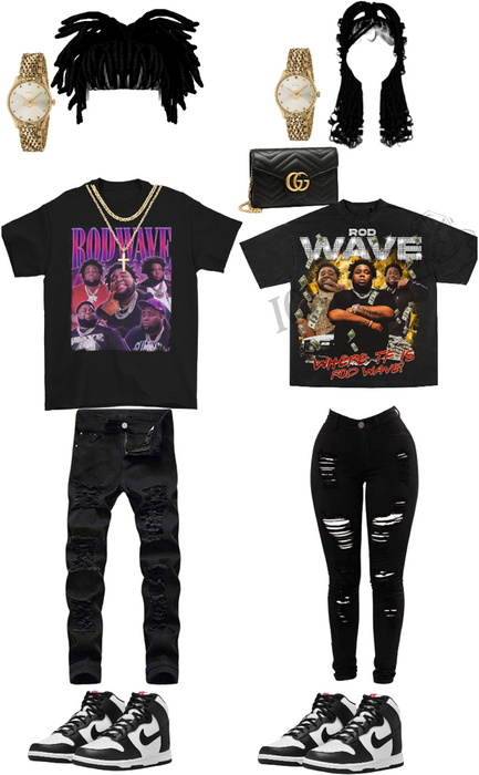 couple Rod wave concert outfit
