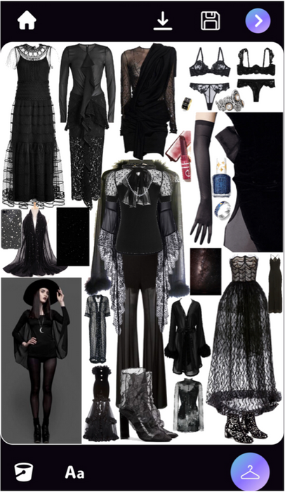 Jasmine OC | Black Sheer Wardrobe
