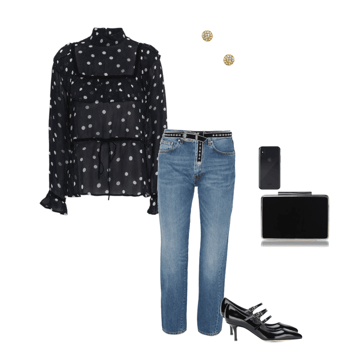 polka dots and jeans