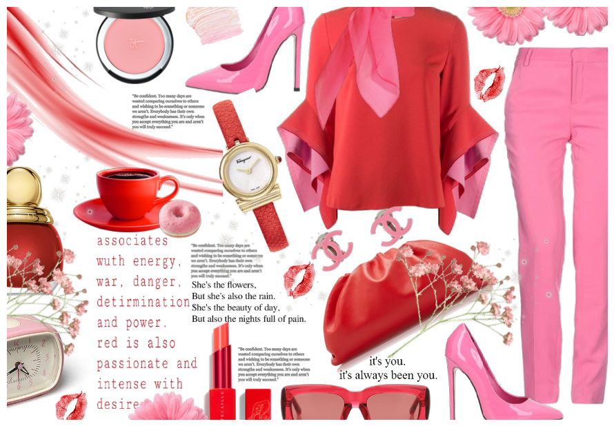chic pink and red