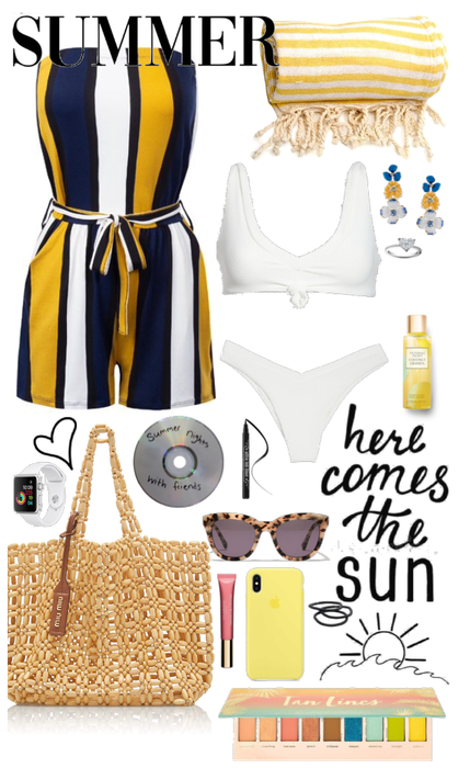 Yellow inspired beach outfit
