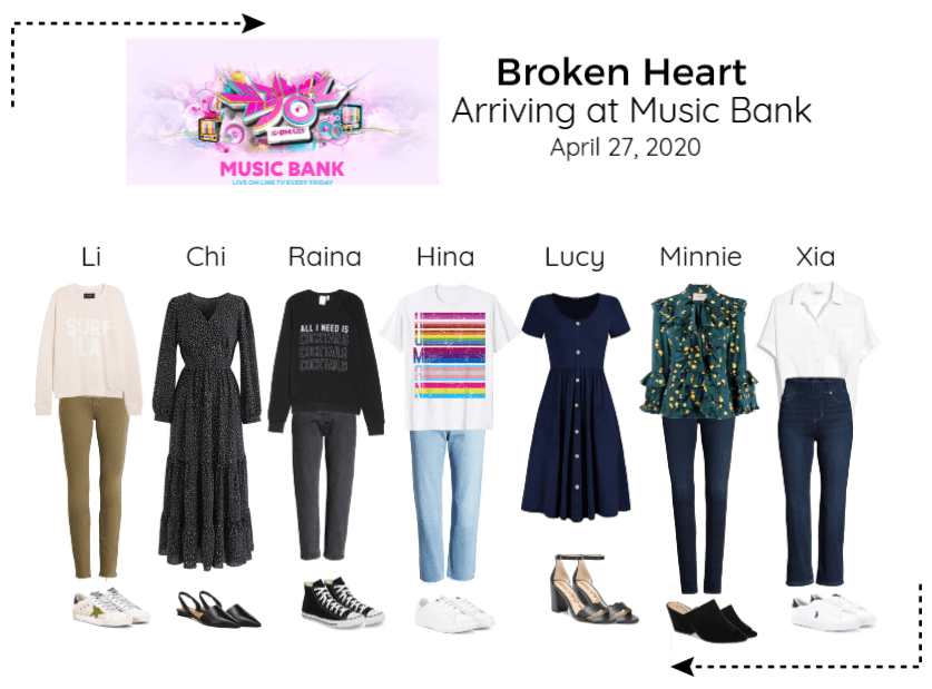 Broken Heart arriving at Music Bank