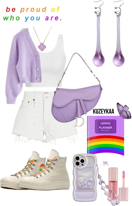 Herma Purple Collage Styling