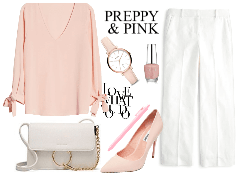 Pink and White Teacher Fashion