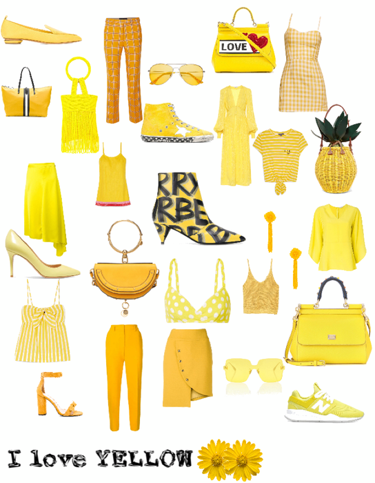 yellow collage