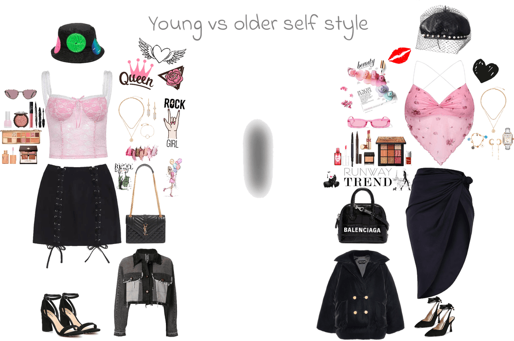 Young vs older self style