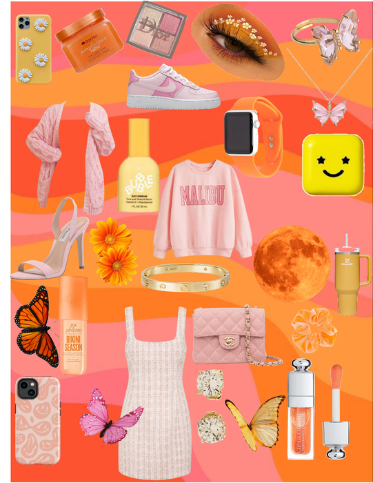 # orange yellow pink fun