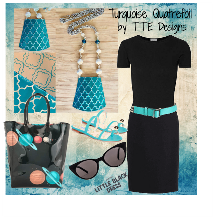 Turquoise Quatrefoil by TTE Designs