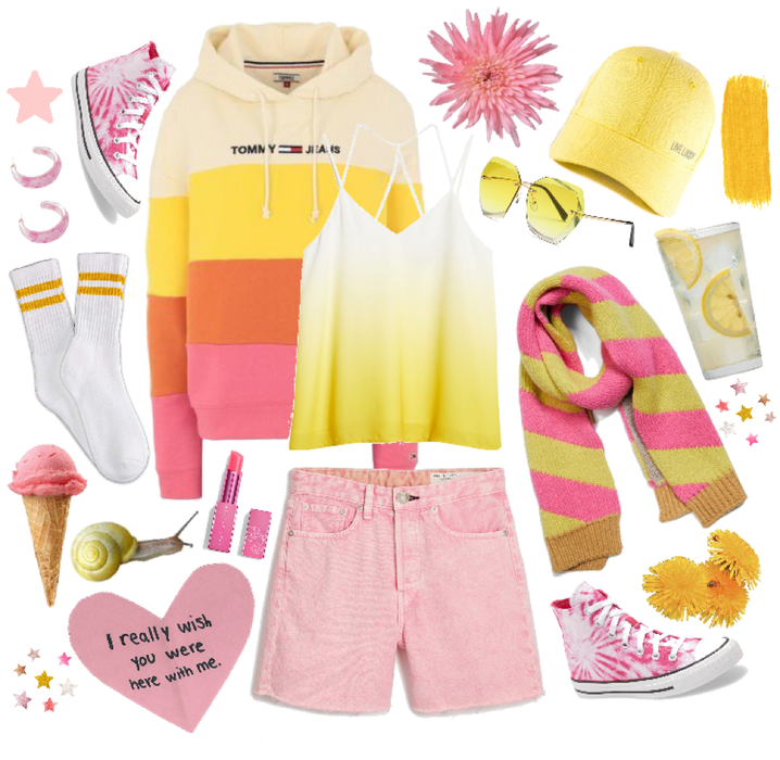 pink & yellow