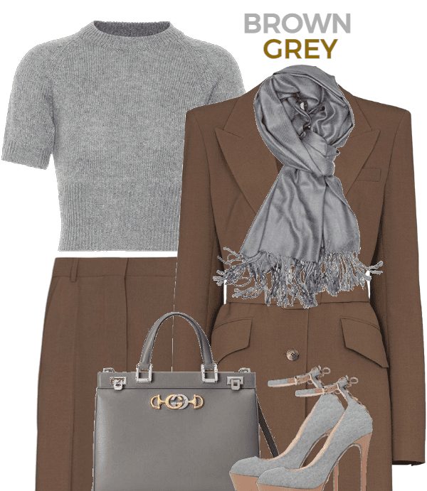 BROWN AND GREY