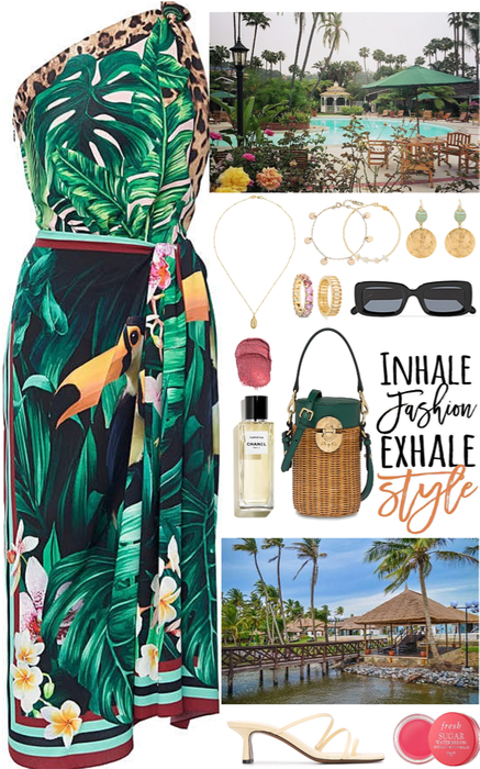 Outfit for a day in a luxury resort in the summer
