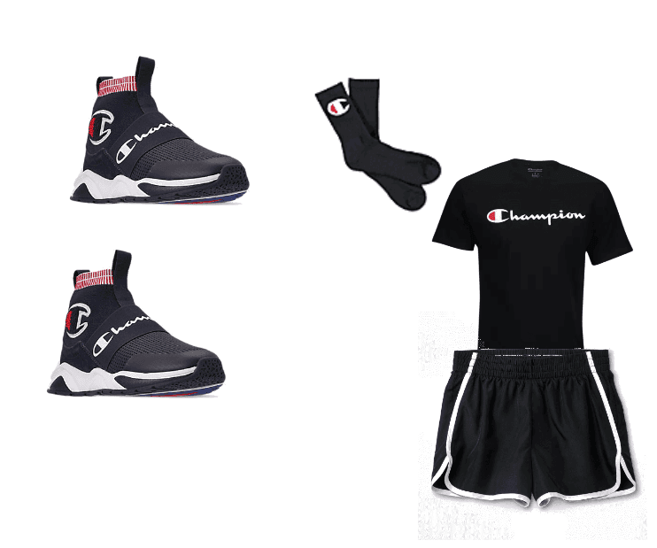 champion outfit black