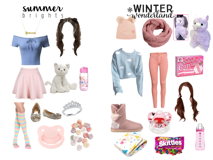 Little Girl Summer and Winter