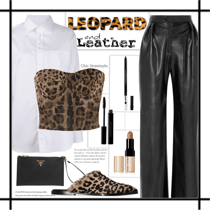 a leopard in leather