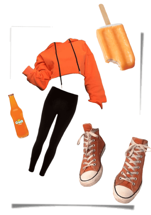 orange casual outfit number one