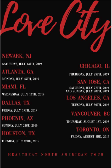[HEARTBEAT] LOVE CITY NORTH AMERICAN TOUR DATES