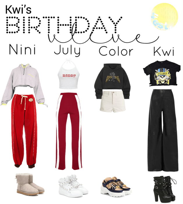 Kwi’s birthday vlive outfits