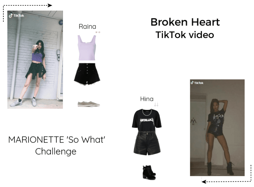 Broken Heart Raina & Hina TikTok challenge