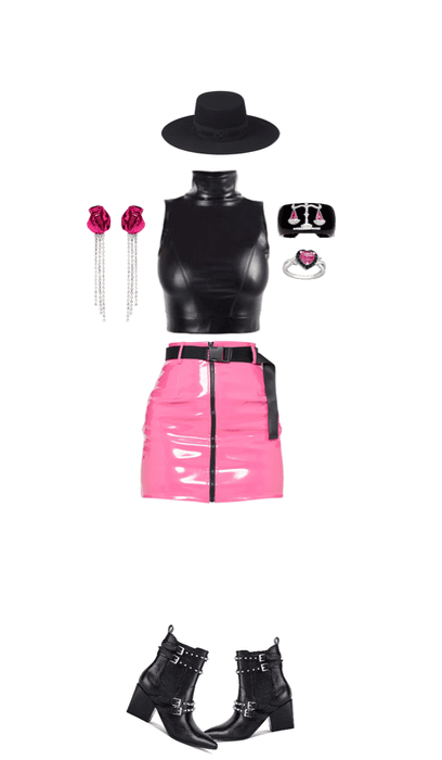 Neon Pink and Black