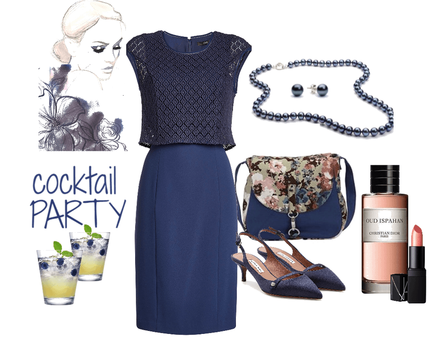 Navy Dress Cocktail Party