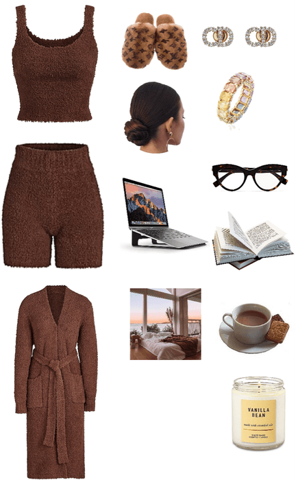 school work at home cozy outfit