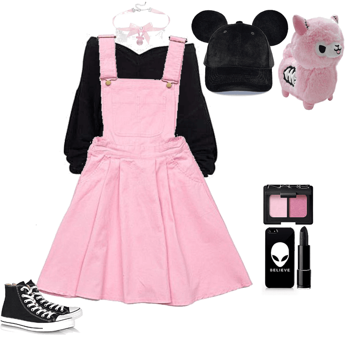 Casual pink pastel goth