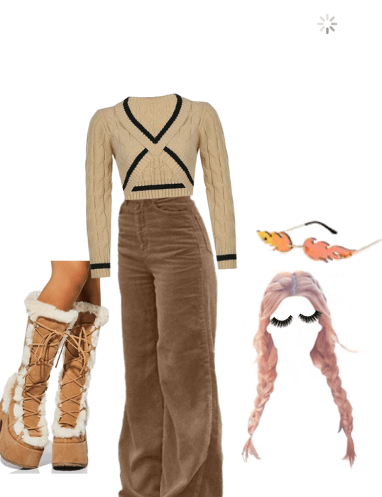 brown natural outfit