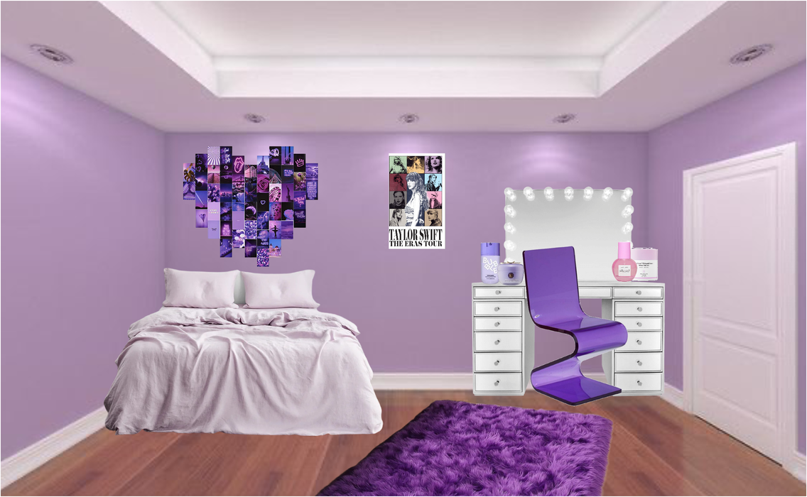 purple preppy room