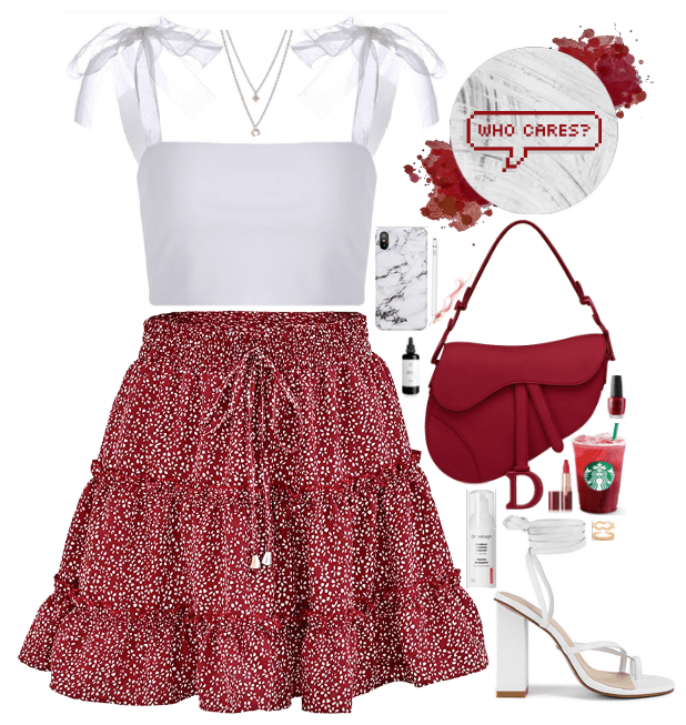 White and red girly mood