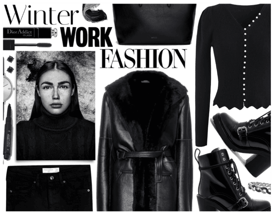 Winter Work Fashion: Monochrome Black