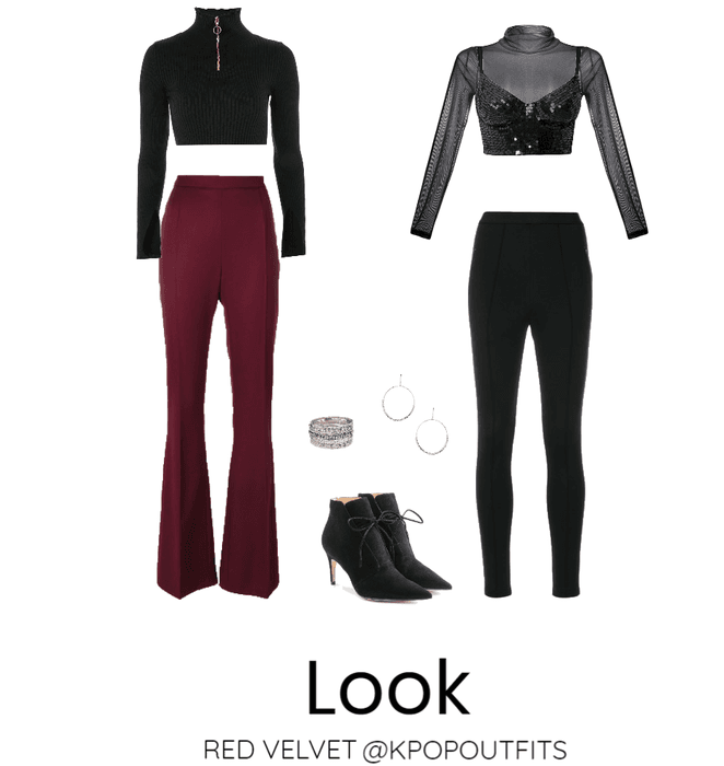 look (red velvet) Outfit |